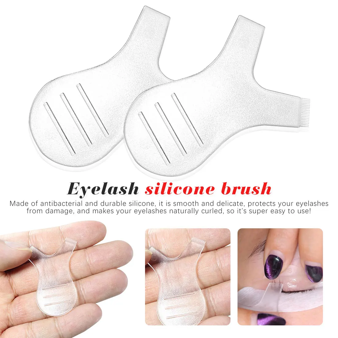 

Mini Y Shape Eyelash Extension Clean Up 1pcs Silicone Eyelashes Lift Lifting Curler Eye Lash Extension Graft Brush Tool