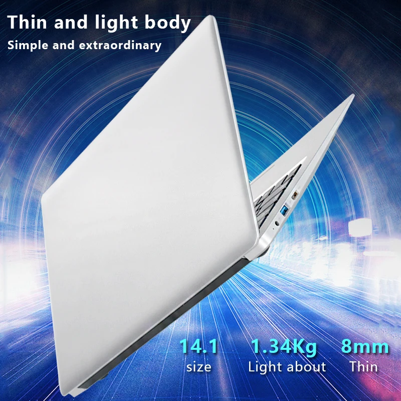 14.1 inch Student Laptop 6GB RAM 64GB ROM Intel Celeron N3350 Computer with Bluetooth Camera for game netbook