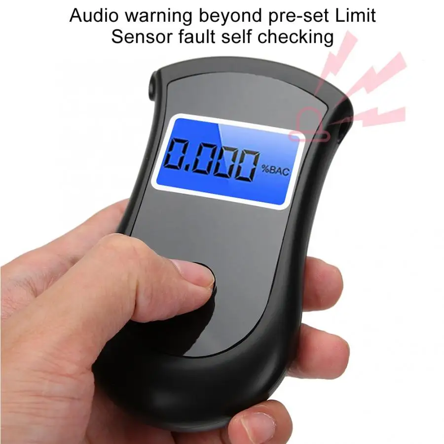 Portable LCD Breathalyzer Meter Analyzer Detector Advance Digital Breath Alcohol Tester