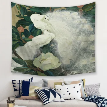 

Southeast Asian Style Wall Tapestry Home Decor Background Bedside Peahen Tapestry Living Room Wall Decor Hanging Tapestry