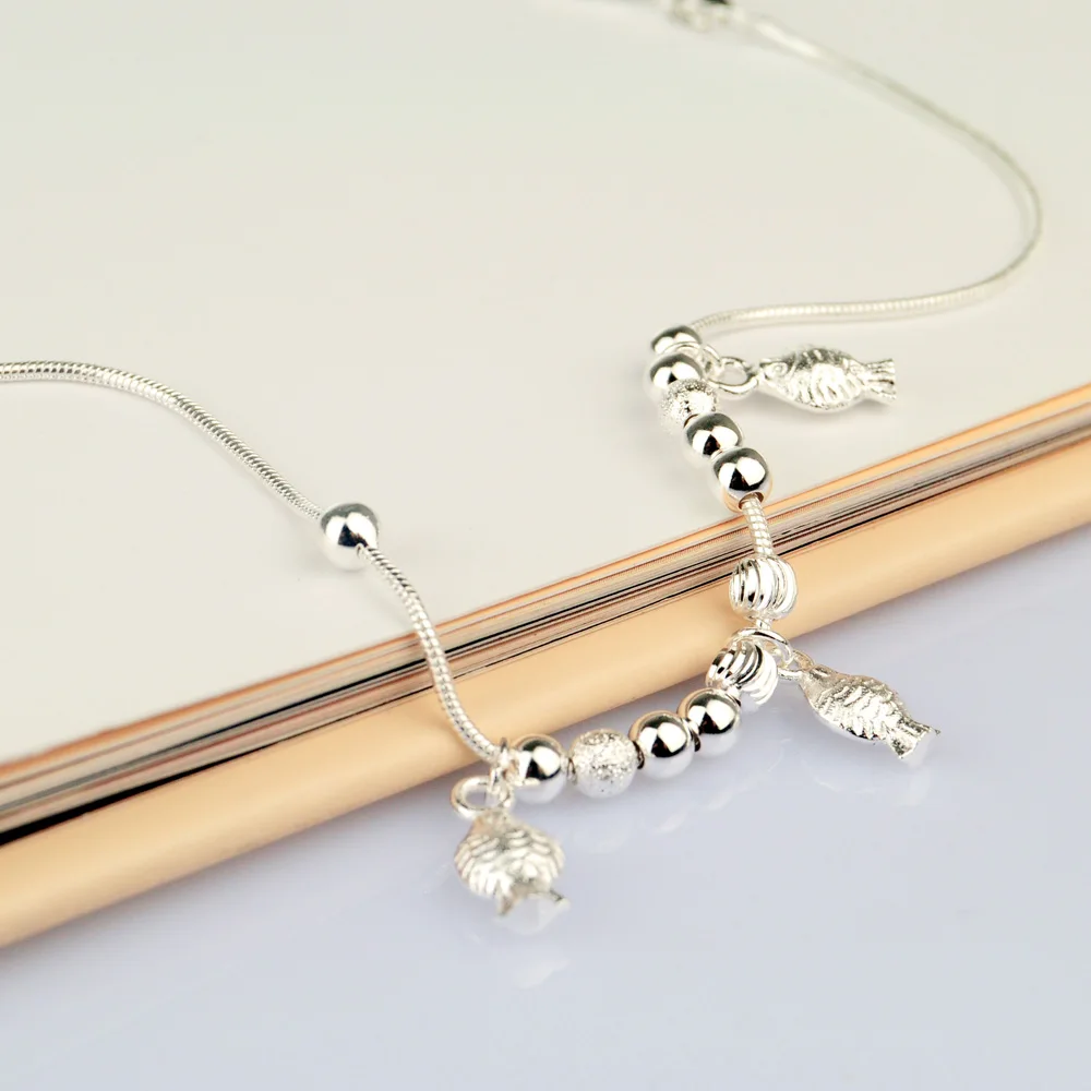 Подвеска в виде маленькой рыбки из серебра 925 пробы|foot accessories|gift for girlfriendgift gifts |