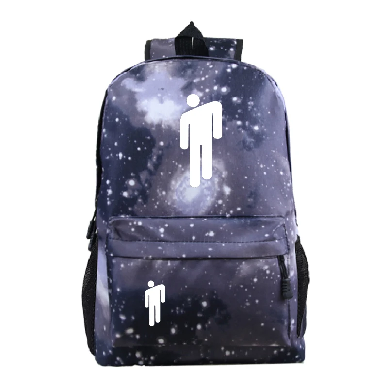 Billie Eilish Backpacks Bag School Bags for Boys Girls Travel Bags Teenage Notebook Backpack Fashion Nylon Mochila fashion Bag - Цвет: Золотой