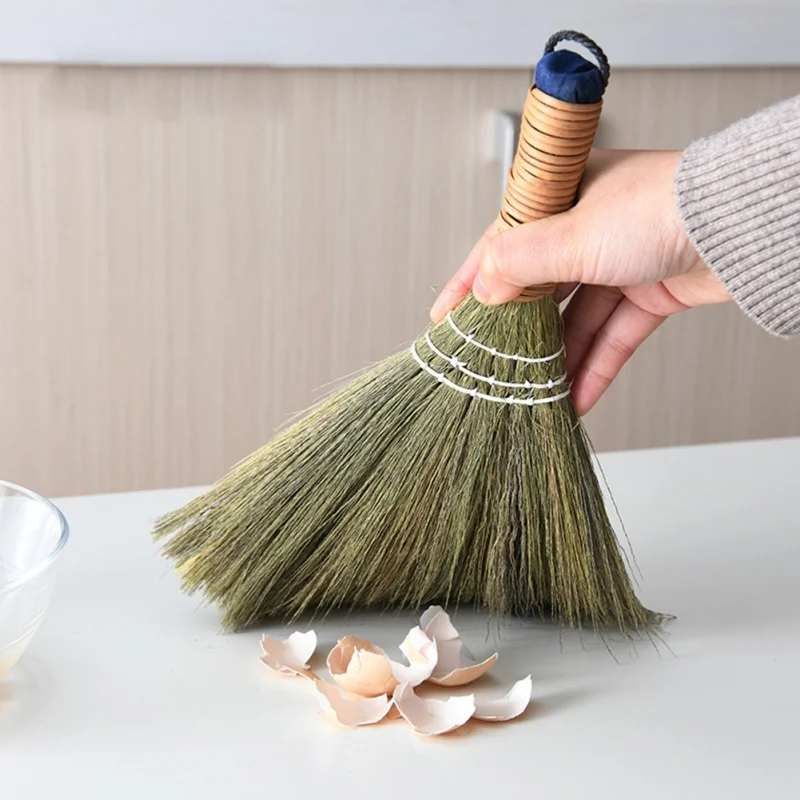 Manual Broom Wooden Soft Fur Floor Sweeping Broom Desktop Sofa