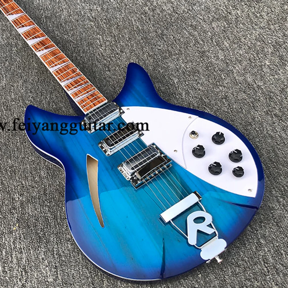 Short Neck Electric Guitar,black Paint,portable Electronic Instrument