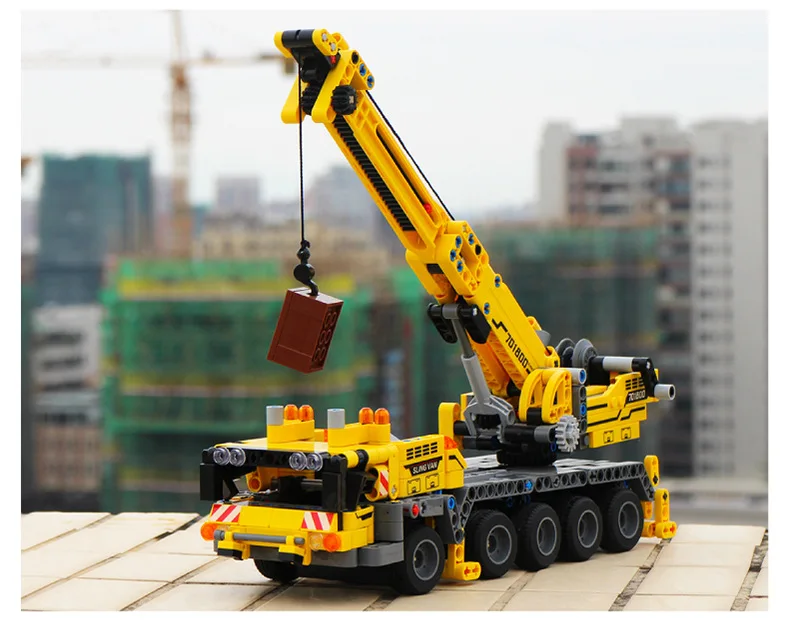SEMBO 665 шт. 701800 Technic серия передвижной кран MK II наборы строительных блоков Кирпичи 42009 обучающая техника игрушки для детей