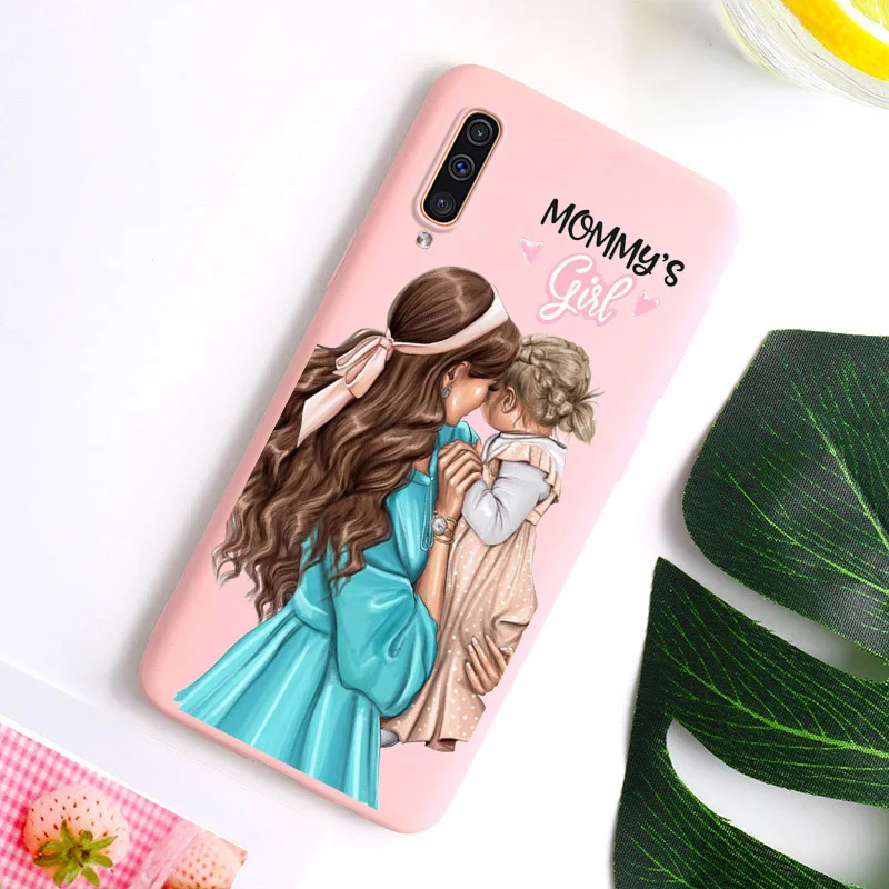 Карамельный цвет чехол для samsung A50 чехол A70 A60 A30 A40 супер мама для маленьких девочек для samsung Galaxy A50 A70 A30 A40 50 70 Etui