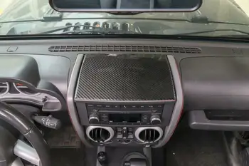 

For Jeep Wrangler JK Center Console Cover 2007-2010 Real Carbon Fiber Auto Trim