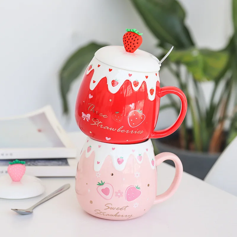 Kawaii Strawberry Ceramic Cup - Special Edition