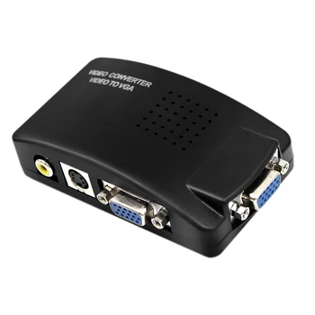 

RCA CVBS S-Video AV in to VGA Out Converter Adapter for DVD DVR VCR Monitor