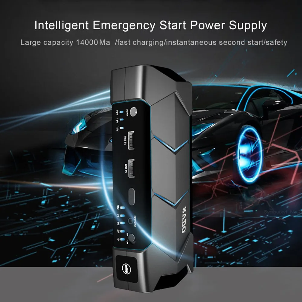 New A7S Super Power Car Jump Starter Power Bank Car Battery Booster Charger Portable 12V Starting Device Petrol Diesel Car