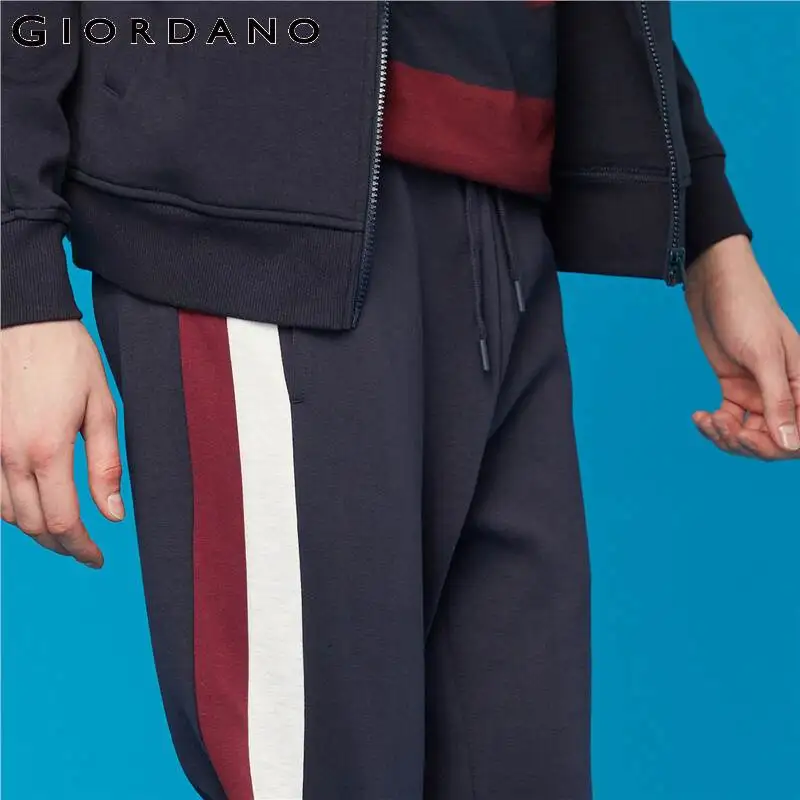 Giordano мужские спортивные брюки из двухсторонней ткани, данная модель выполнена в одном цветовом решении
