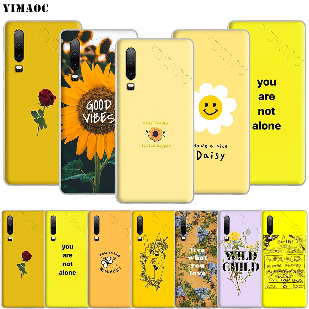 YIMAOC Hippie Estetika Kuning Untuk Huawei Honor 20 Catatan 10 9X 9 8X 8C 7A 7X 7C 6A Lite Pro Kasus Telepon Penutup AliExpress