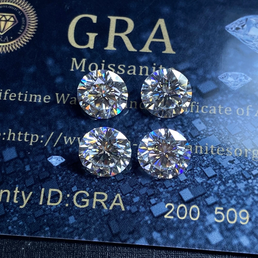 Россыпью VVS1 moissanite 1ct карат 6 5 мм D шт.|Стразы и драгоценные камни россыпью| |