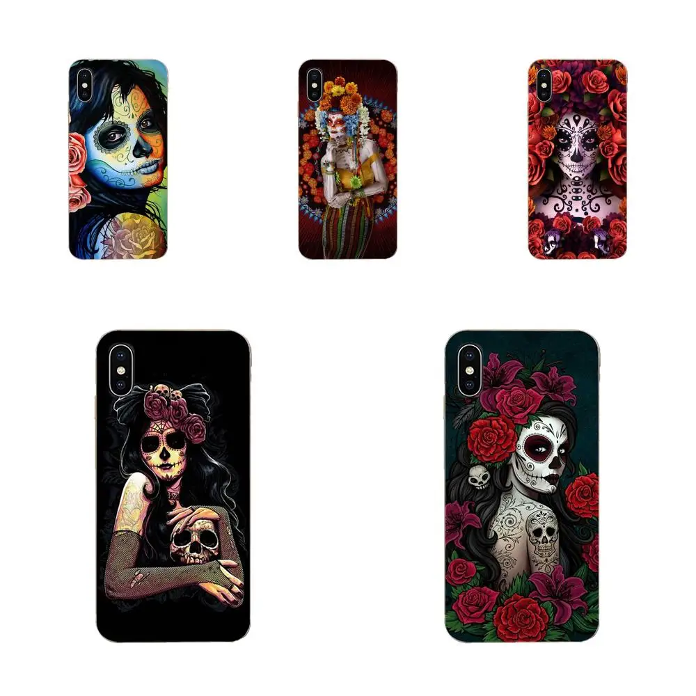 Catrina Beautiful Rose Girl Skull Art For Sony Xperia Z Z1 Z2 Z3 Z4 Z5 compact Mini M2 M4 M5 T3 E3 E5 XA XA1 XZ Premium | Чехлы для