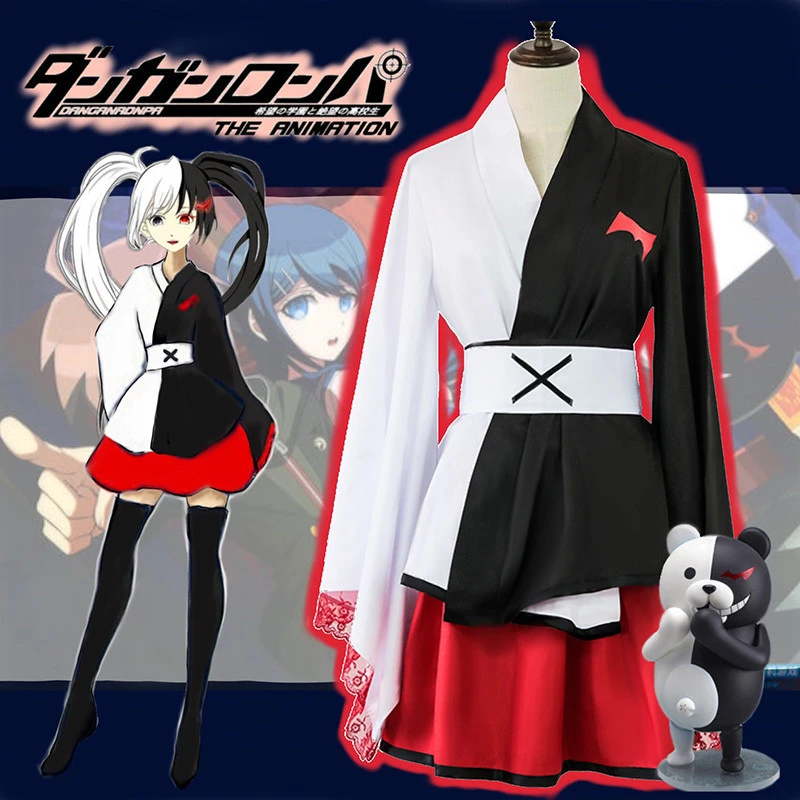 Anime Danganronpa Monokuma Cosplay Pinafore Japanese Kimono Women Dresses Female Halloween Cosplay Costume Aliexpress