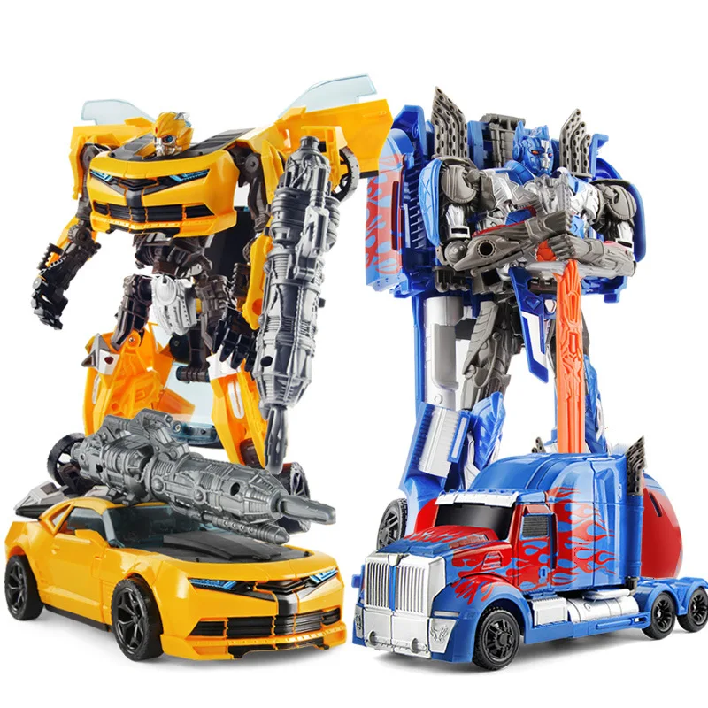 

25CM New Transformation Robot Toys Car Series Anime Optimus Prime Hornet Plastic ABS Robot Toy For Kids Boy Toys With Box