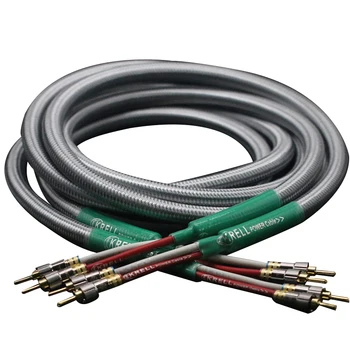 

HiFi Speaker Audio Cable Golden Plated Banana Plug Cable Audiophile OFC &silver Amplifier Speakon Wire Cables