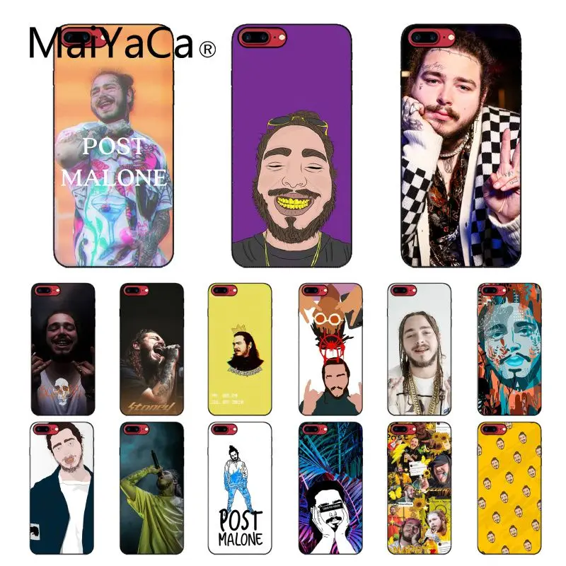 Аксессуары для телефонов post malone чехол iPhone 11 Pro XS MAX XR 8 7 6 Plus 5 5S SE12 mini 12Pro Max |