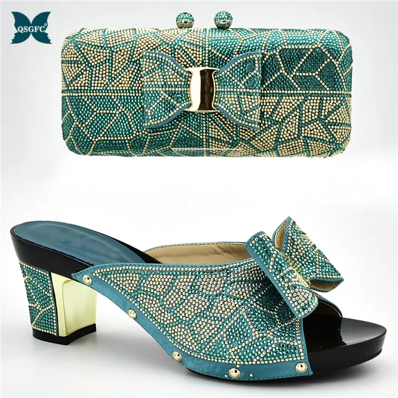 

Blue Color African Women Italian design Shoes and Bag Set Women Shoes and Bag Set In Party Shoes and Bag Sets Nigerian Shoes