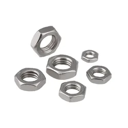 1/5pcs M4 M5 M6 M8 M10 M12 M14 M16 M18 M20 316 Stainless Steel Thin Hexagon Hex Nuts DIN439