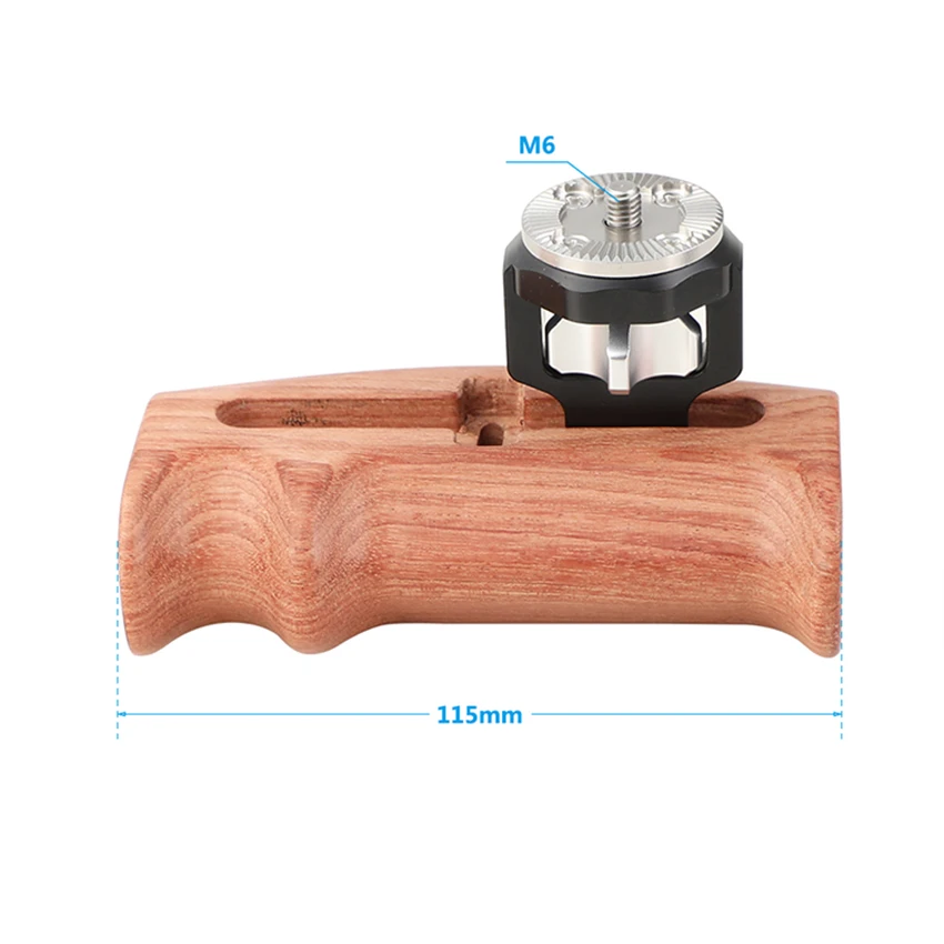 Ajustável de Madeira Handgrip com Roseta Conexão para Dlsr Kit de Ambos os Lados Camvate Montagem Thumbscrew Câmera Gaiola C2348 m6 - Image 2
