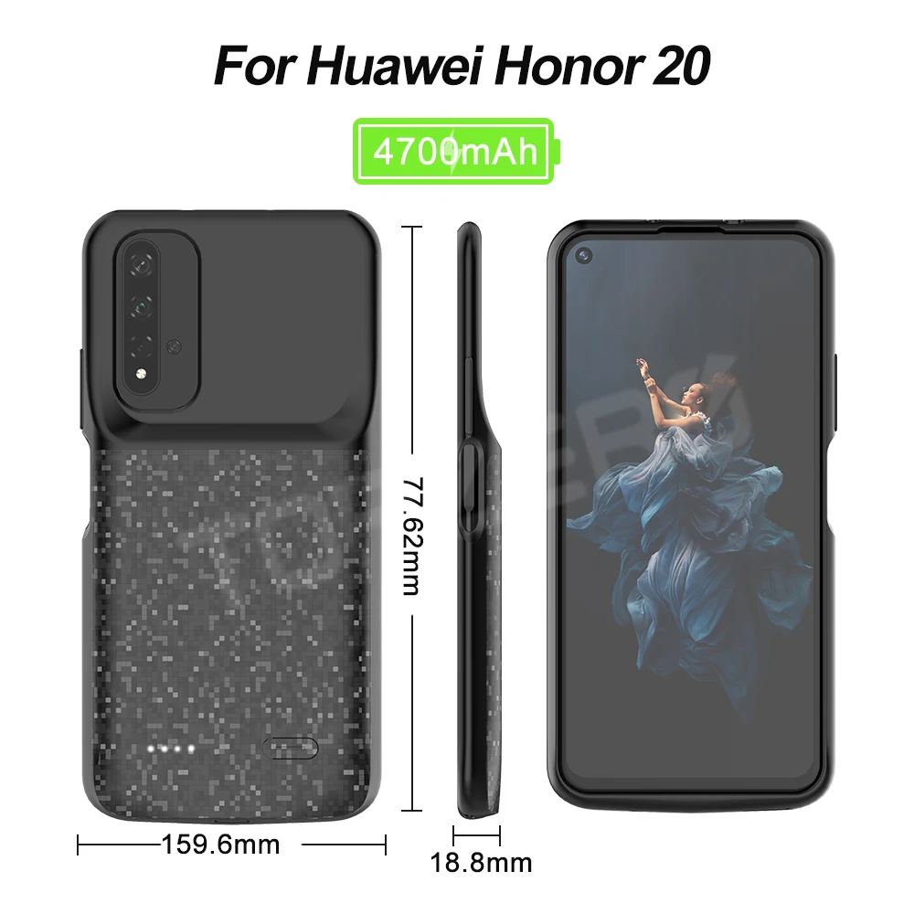 Батарея чехол для huawei Honor 8x 9x 10lite 20pro Сверхлегкий Powerbank чехол для huawei Коврики 20pro Nova 3i 4e P20lite P30pro Y7