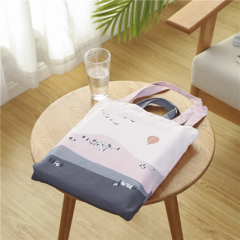 Canvas zipper students go to work large-capacity canvas bag shopping bag women's single shoulder slant canvas bag men