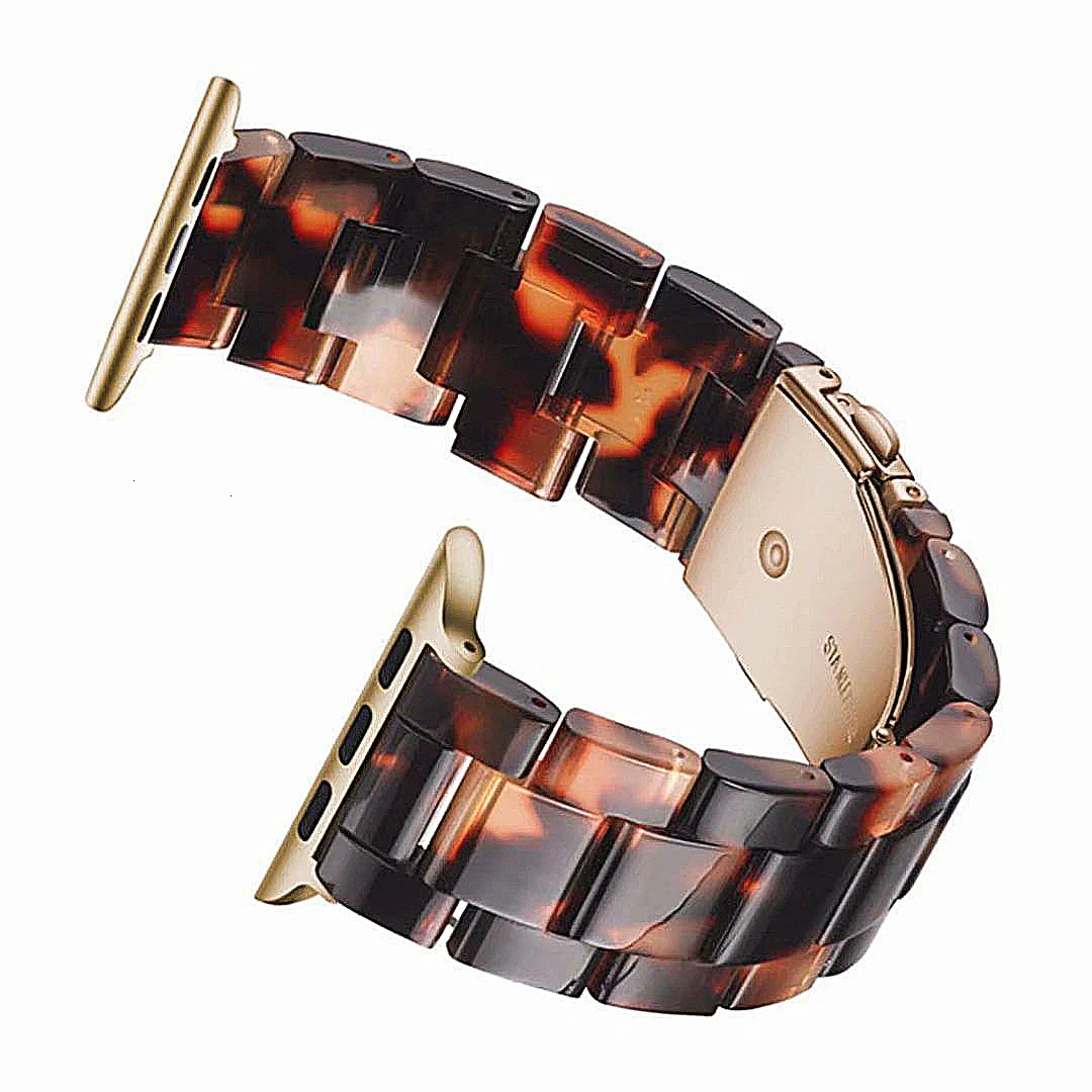 hawkbillturtle Ремешок из смолы для Apple Watch 44 мм, ремешок iwatch Series 5 4 3 2 1, аксессуары для наручных часов 42 мм, петля 38 мм, замена браслета 40 мм - Цвет ремешка: hawkbillturtle