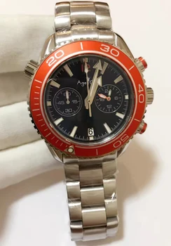 

Luxury Brand New Men Automatic Mechanical Watches Speed Racing Luminous Black Orange Blue Leather Sapphire Glass AAA+ Gent Watch