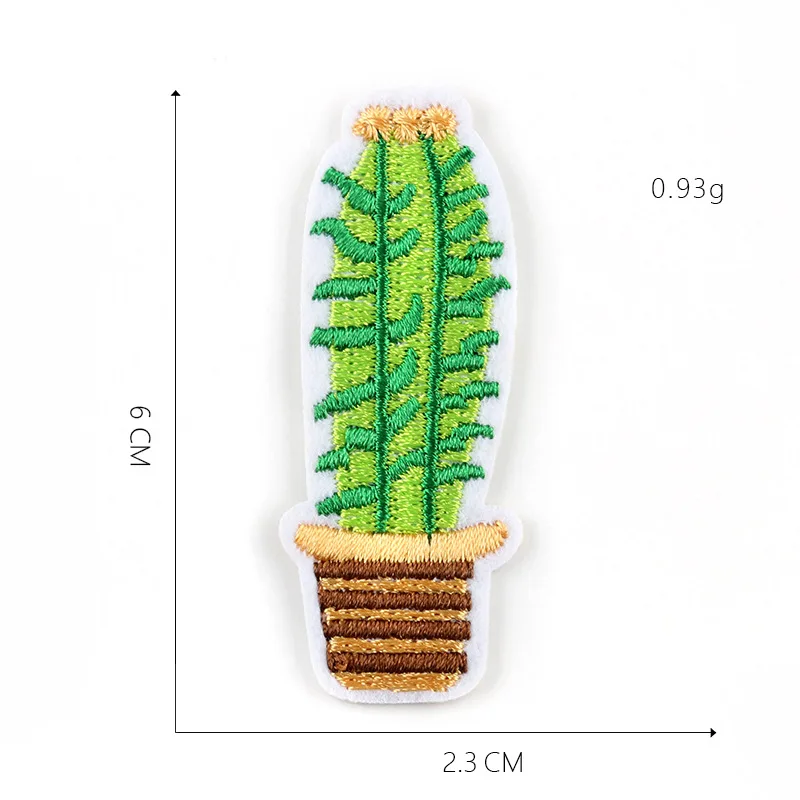 Кактус железа на патчи для одежды наклейки "растения" полосы аппликации на одежду суккуленты вышивка значки@ G - Цвет: 1-PCS-G-127