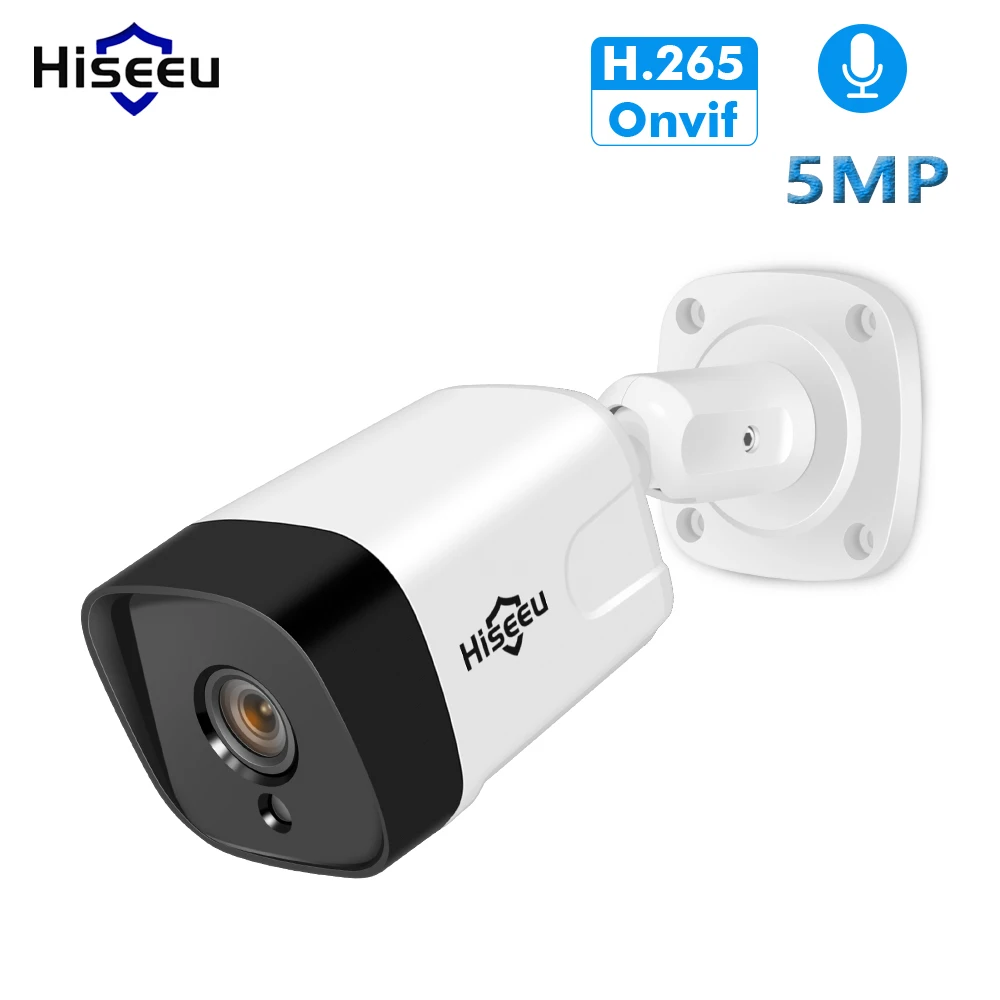 

5MP 1080P 4MP POE IP Camera H.265 Audio IP Camera ONVIF Motion Detection For PoE NVR App View Hiseeu