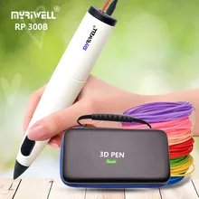 Myriwell-Bolígrafo 3D PR 300B, pluma de impresión 3d de baja temperatura, lo mejor para niños con filamento PCL de 1,75mm, regalo de cumpleaños y Navidad