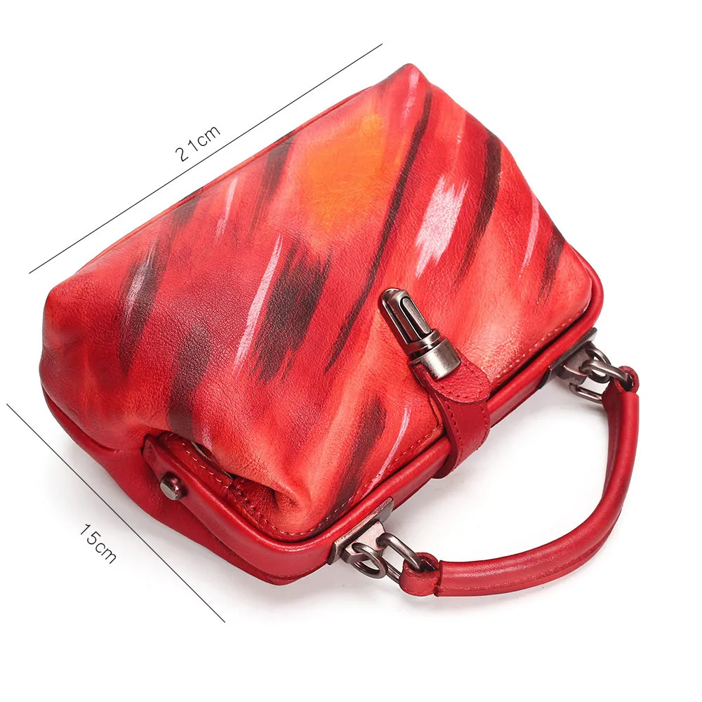 

2018 Spring New Style Origional WOMEN'S Leather Bags Vintage Cowhide Rub Color Handbag Fashion Shoulder Bag