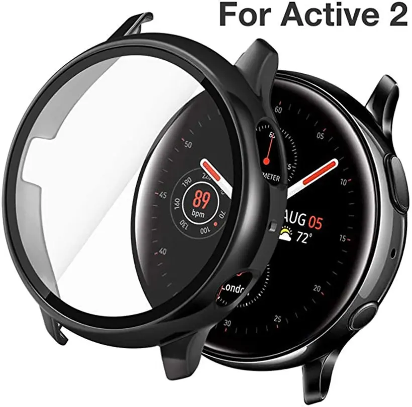 Proteggi Schermo Per Samsung Galaxy Watch Active 2 40Mm 44Mm Custodia In Vetro Temperato Per Galaxy Watch Active 2 Hard Pc Protector