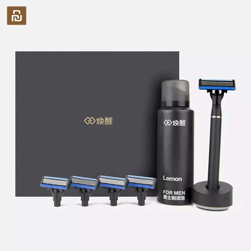 Youpin Shaver Manual with Shaving foam Beard Razor Kit Magnetic shavings Replaceable Blade for Men Women | Бытовая техника