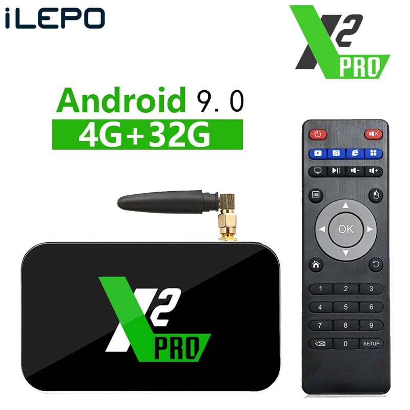  X2 Pro TV Box Android 9.0 4GB RAM DDR4 32GB Smart Amlogic S905X2 X2 cube 2GB 16GB Set Top Box 2.4G/