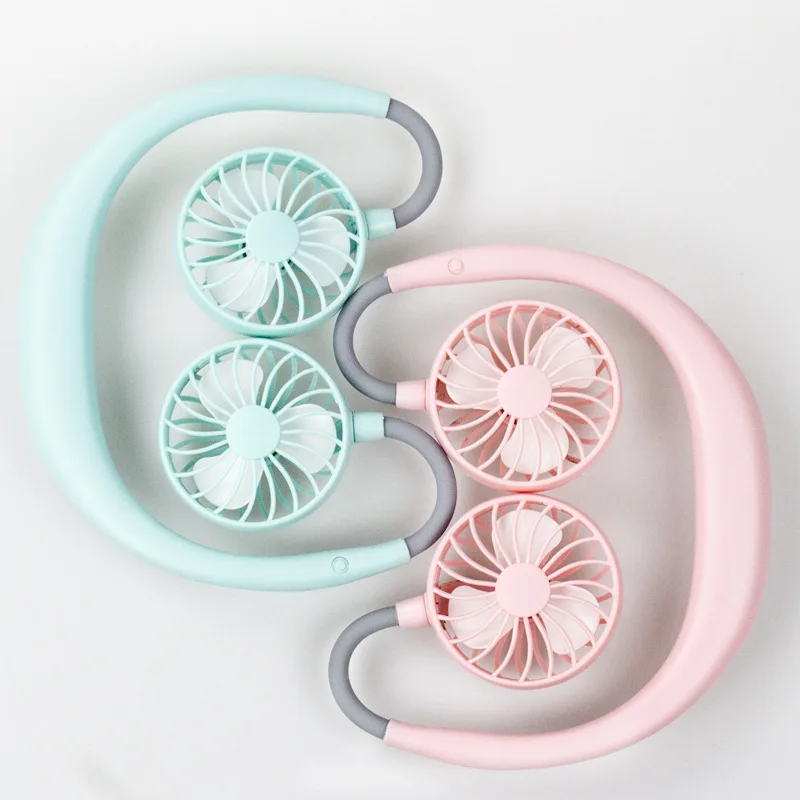 

Round Neck Lazy Small Fan USB Mini Halter Fan Portable Electric Fan Outdoor Travel Small Handheld Fan