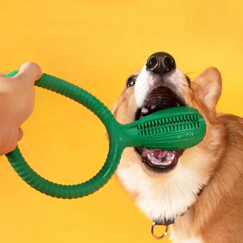 Собака зубная щетка жевательные игрушки Щенок уход за зубами резиновая зубная щетка игрушки с круглой ручкой для собак домашних животных