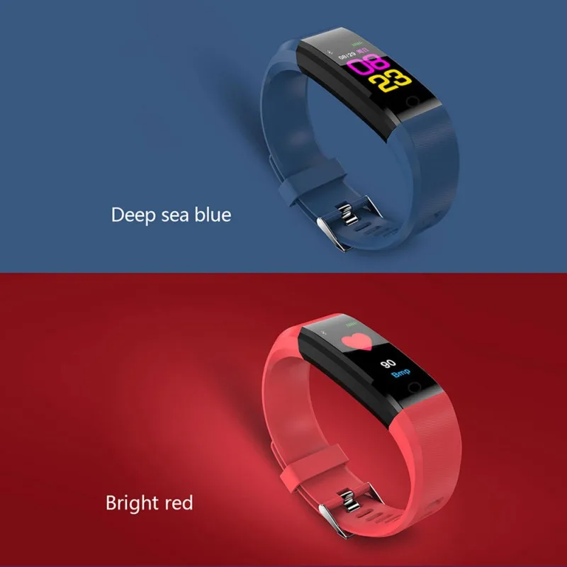 

colors to choose Color Screen Smart Bracelet Sport Smart Watch Blood Pressure Exercise Dynamic Heart Rate Monitoring Step Count