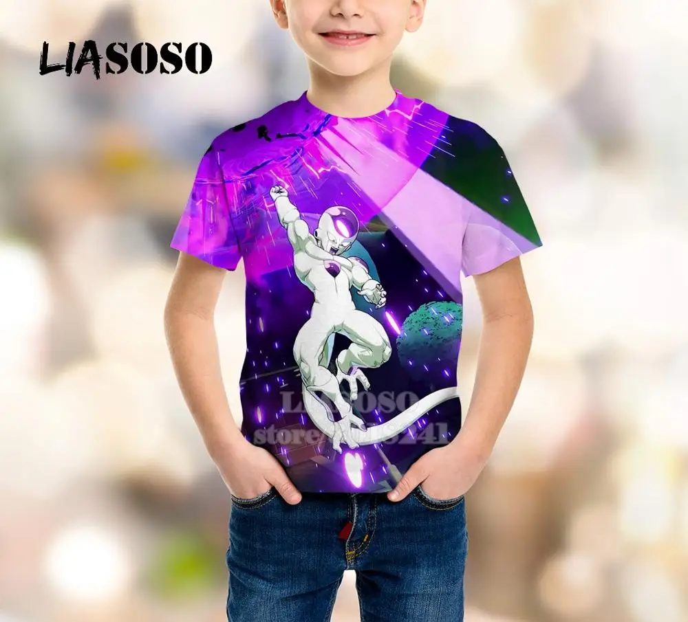 LIASOSO/свитер для детей-подростков с 3D-принтом «Жемчуг дракона»; футболка; детский топ для мальчиков и девочек; пуловер с круглым вырезом и короткими рукавами; B157-4 - Цвет: 20