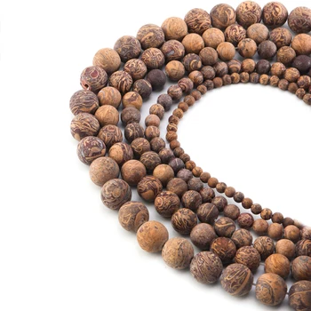 

Jewelry Spacer Beads Round Loose Gold Silk Nephrite Natural Stone Beads Suitable For Diy Jewelry Bracelet Making 4 6 8 10 12mm