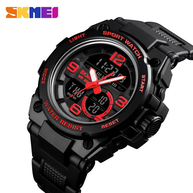 

Skmei Multi-functional Sports Watch Men Dual Display Outdoor Trend Electronic Watch Students Waterproof Athletic