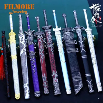 

22cm Mo Dao Zu Shi Weapon Sword Keychain The Untamed Wei Wuxian Weapon Model Keychain Men Women Charm Pendant Jewelry Best Gifts