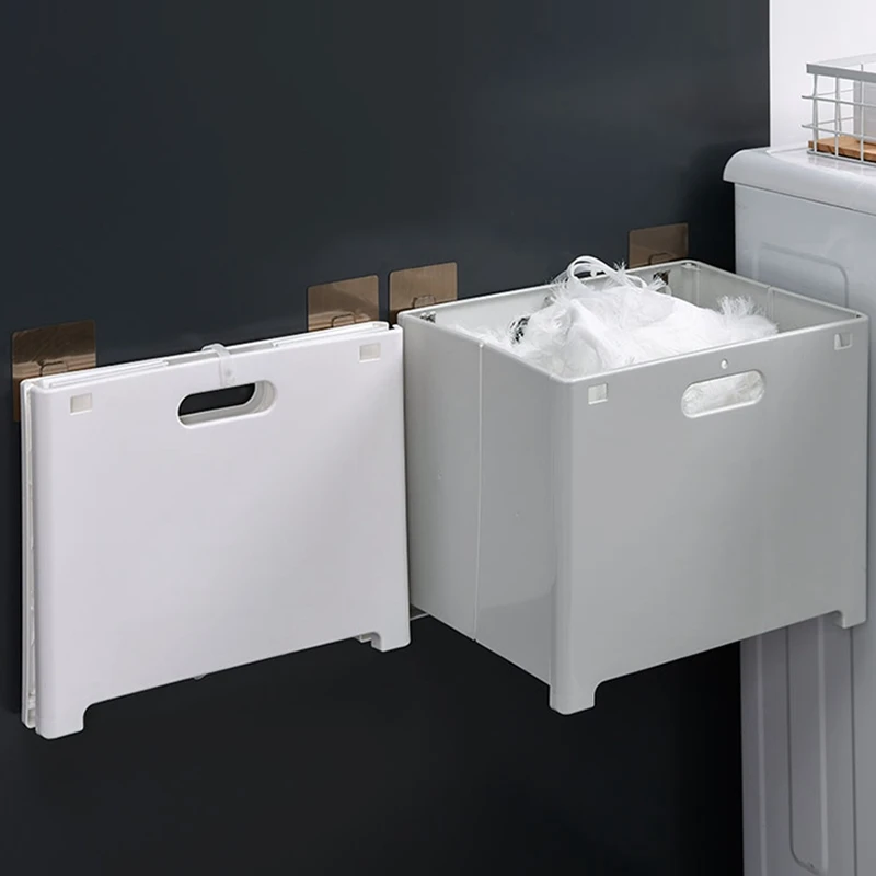 

Wall-Mounted Stoage Hampers Baskets Hanging Laundry Hamper Folding Laundry Basket with Handle for Finishing Clothes Towels Toy
