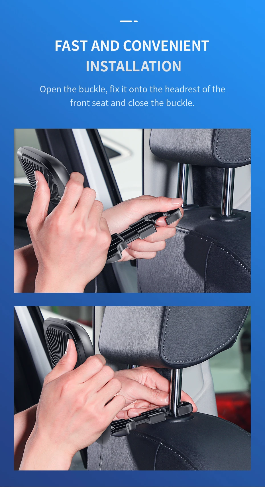 Baseus автомобильное заднее сиденье мини USB складной бесшумный вентилятор кулер портативный вентилятор охлаждения воздуха использование настольный офисный вентилятор три класса скорость ветра