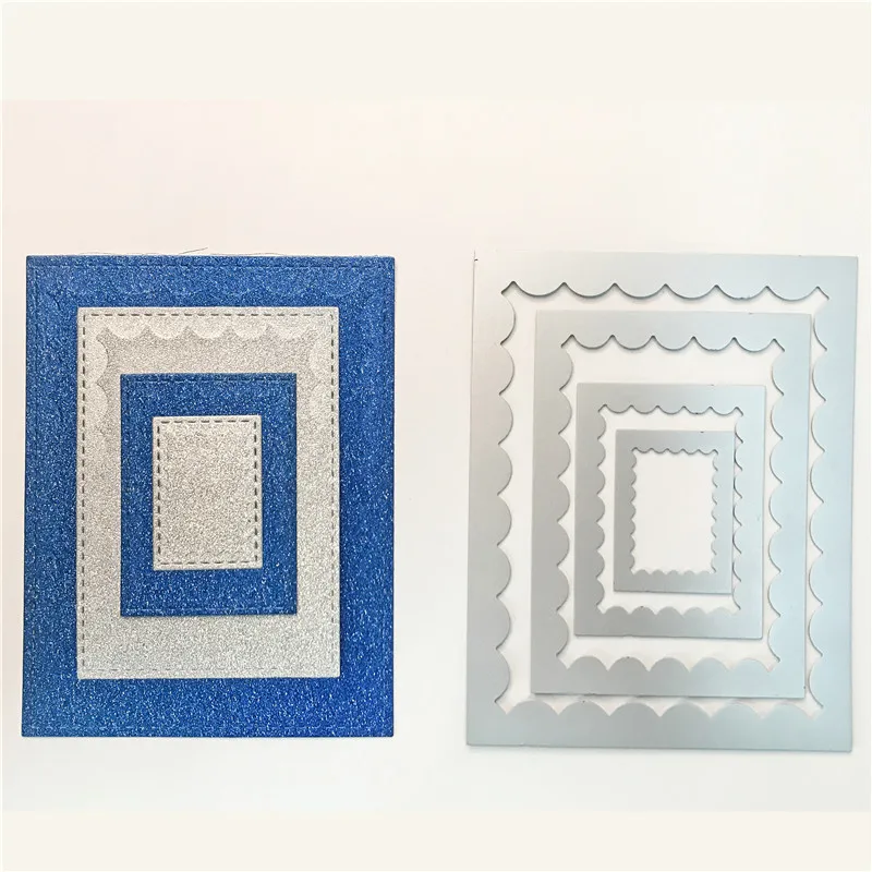 3 вида кружевных прямоугольных квадратных круглых рамок для резки металла набор штампов для скрапбукинга DIY Фотоальбом для изготовления декоративных открыток