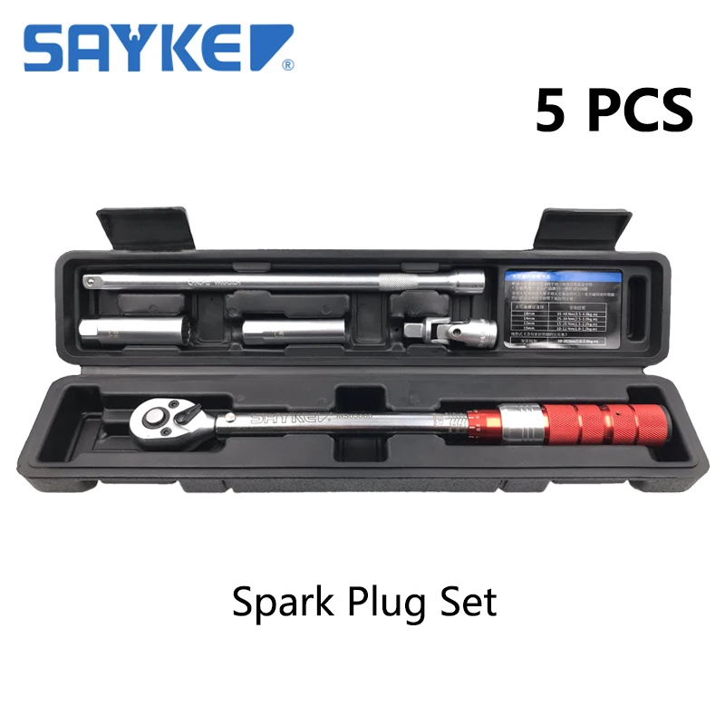 Sayke Torque Wrench 5pcs Spark Plug Set 1060 Nm 3/8 Inch High Accuracy