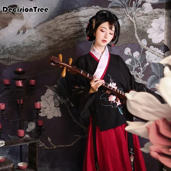 

2020 ancient chinese costume women clothes traditional hanfu tang dynasty dance costumes folk fairy dress red outfits