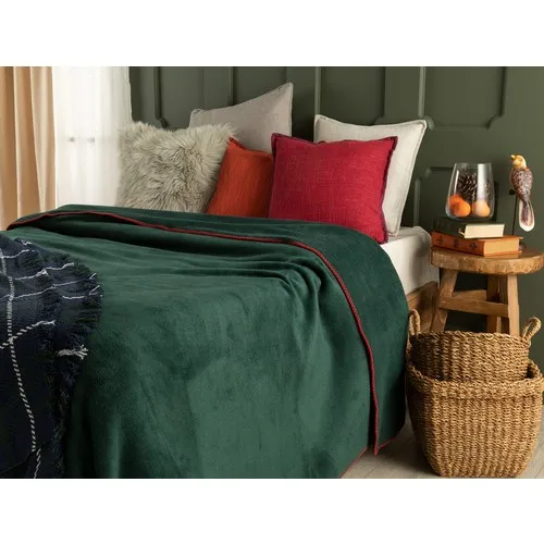 

Madame Coco Étoile Double Personality Flat Cotton Blanket-Dark Green