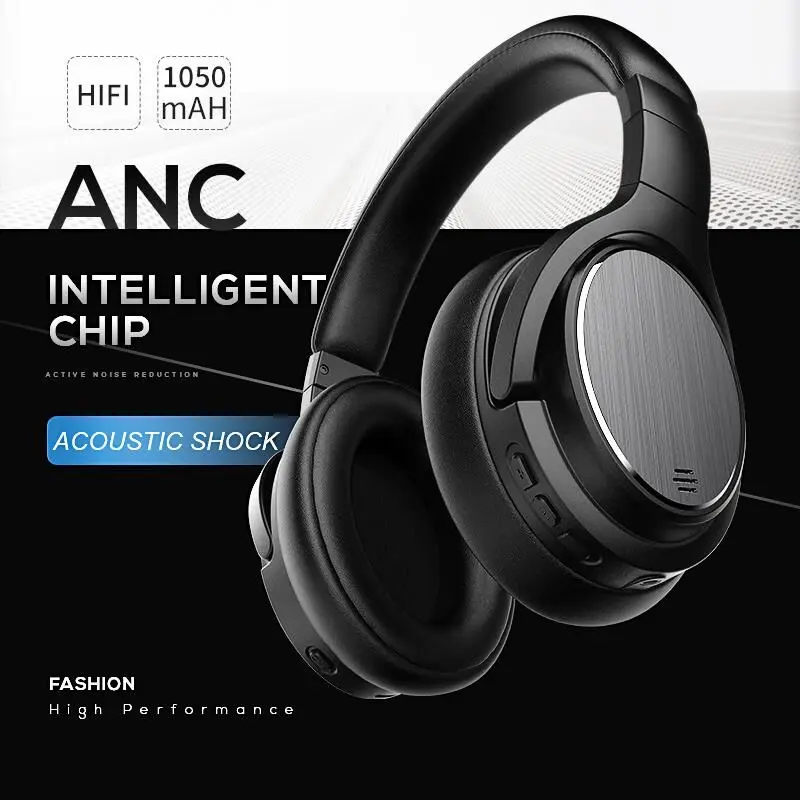 Holy Serpent M1 ANC Bluetooth наушники с активным шумоподавлением Беспроводная Hi-Fi стерео Складная гарнитура аудио регулируемые наушники